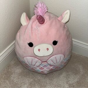 Squishmallow Makena mermaid unicorn pig pink 14” plush toy